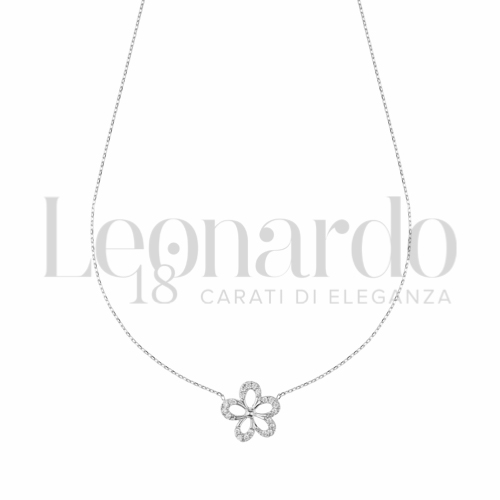 con Zircone bianco in Oro Bianco da 2gr.