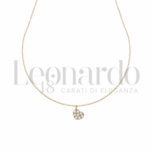 Collane Collana Shiny Collection da Donna in Oro 18 Carati Forma o finitura: Cuore Misura modello: 1° Lunghezza: 45 cm con riduzione a 42 1,4g