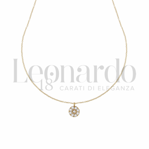 Forma o finitura Tondo con Zircone bianco in Oro Giallo da 1,5gr.