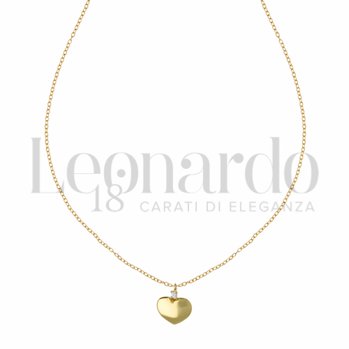 Forma o finitura Cuore con Zircone bianco in Oro Giallo da 1,9gr.