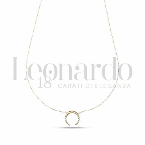 Forma o finitura Lucida con Zircone bianco in Oro Giallo da 1,9gr.
