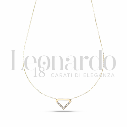 Forma o finitura Lucida con Zircone bianco in Oro Giallo da 1,4gr.