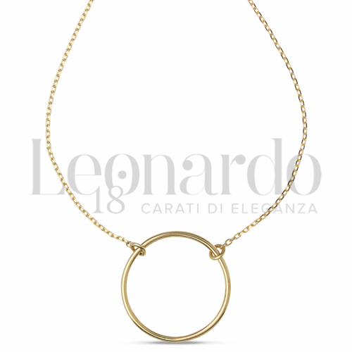 Forma o finitura Tondo con Zircone bianco in Oro Giallo da 2,9gr.