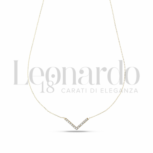 Forma o finitura Lucida con Zircone bianco in Oro Giallo da 1,4gr.