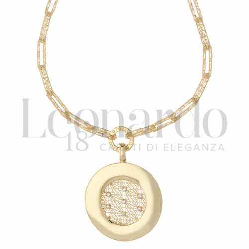 Forma o finitura Tondo con Zircone bianco in Oro Giallo da 18,3gr.