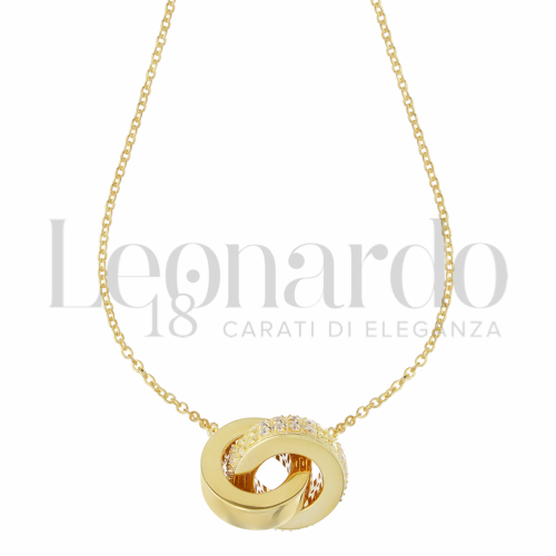 con Zircone bianco in Oro Giallo da 10,1gr.