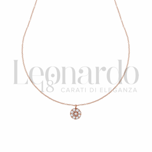 Forma o finitura Tondo con Zircone bianco in Oro Rosa da 1,5gr.