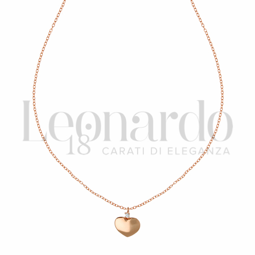 Forma o finitura Cuore con Zircone bianco in Oro Rosa da 1,9gr.