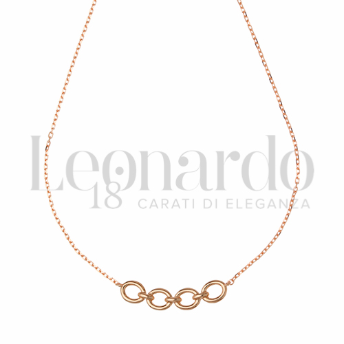 Forma o finitura Lucida con Zircone bianco in Oro Rosa da 3gr.