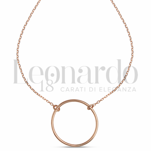 Forma o finitura Tondo con Zircone bianco in Oro Rosa da 2,7gr.