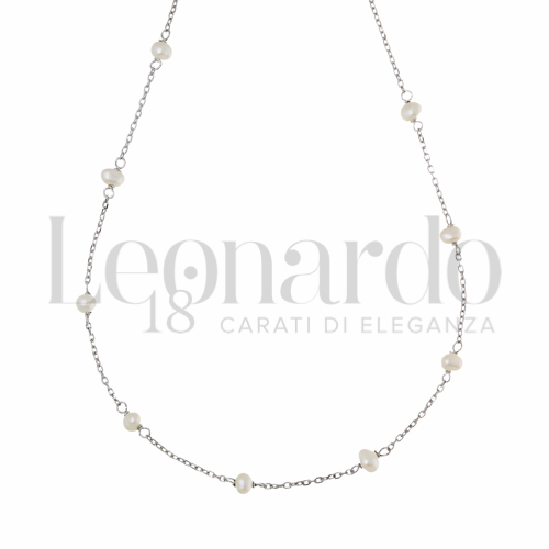 con Perla in Oro Bianco da 2,1gr.