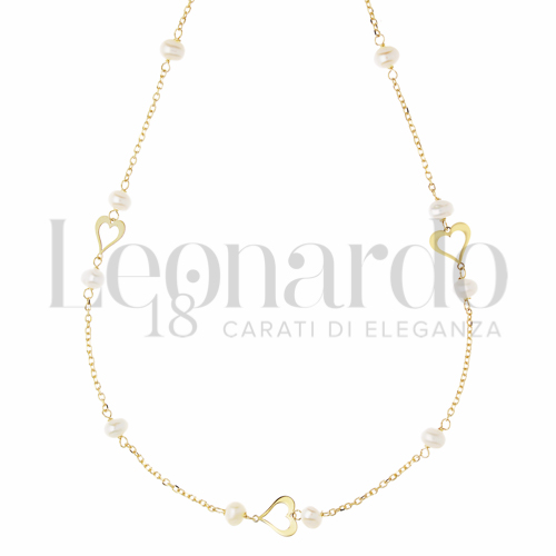 Forma o finitura Cuore con Perla in Oro Giallo da 2,2gr.