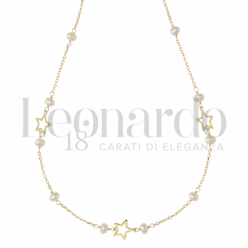 Forma o finitura Stella con Perla in Oro Giallo da 2,2gr.