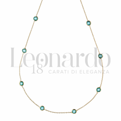 con Pietra blu in Oro Giallo da 1,8gr.