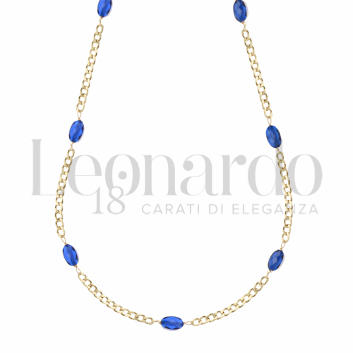 con Pietra blu in Oro Giallo da 1,8gr.