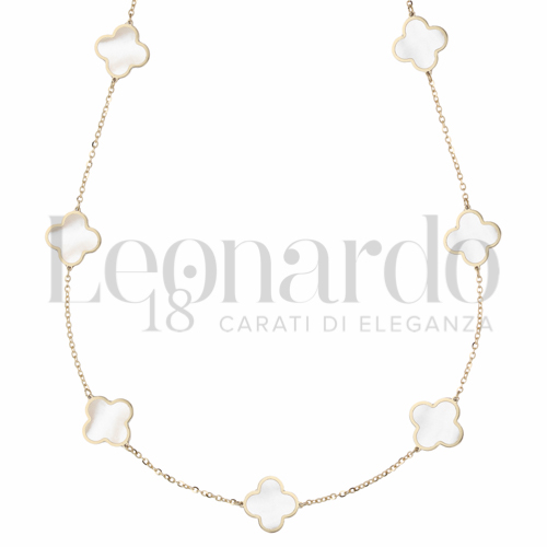 Forma o finitura Quadrifoglio con Madreperla in Oro Giallo da 3,6gr.