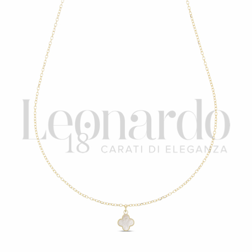 Forma o finitura Quadrifoglio con Madreperla in Oro Giallo da 1gr.