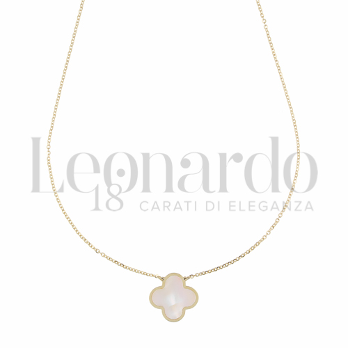 Forma o finitura Quadrifoglio con Madreperla in Oro Giallo da 2,3gr.