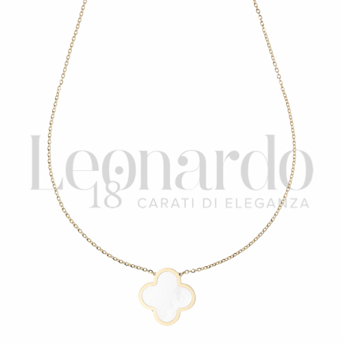 Forma o finitura Quadrifoglio con Madreperla in Oro Giallo da 2,6gr.