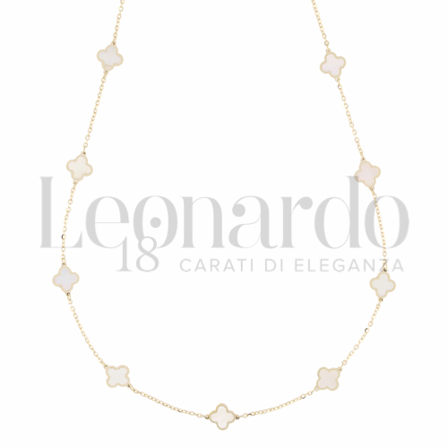 Forma o finitura Quadrifoglio con Madreperla in Oro Giallo da 3gr.
