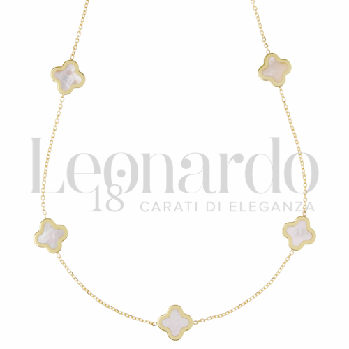 Forma o finitura Quadrifoglio con Madreperla in Oro Giallo da 3,2gr.