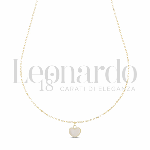 Forma o finitura Cuore con Madreperla in Oro Giallo da 1gr.