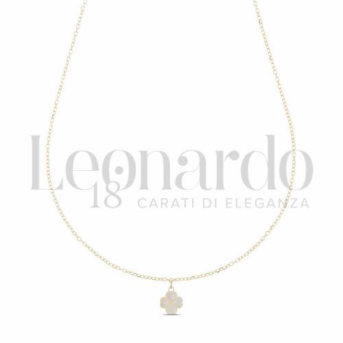 Forma o finitura Quadrifoglio con Madreperla in Oro Giallo da 1gr.