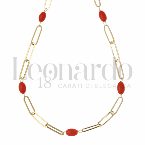 Forma o finitura Lucida con Corallo in Oro Giallo da 2,5gr.