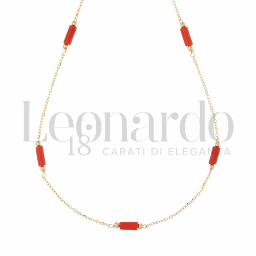 Forma o finitura Lucida con Corallo in Oro Giallo da 2,1gr.