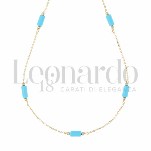 Forma o finitura Lucida con Turchese in Oro Giallo da 2,3gr.