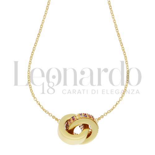 con Zircone rosa Light in Oro Giallo da 10,9gr.