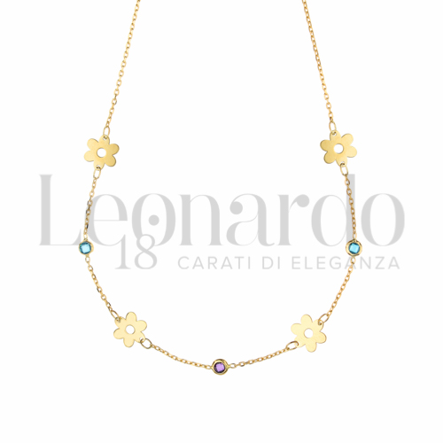 con Zirconi colorati in Oro Giallo da 3,3gr.