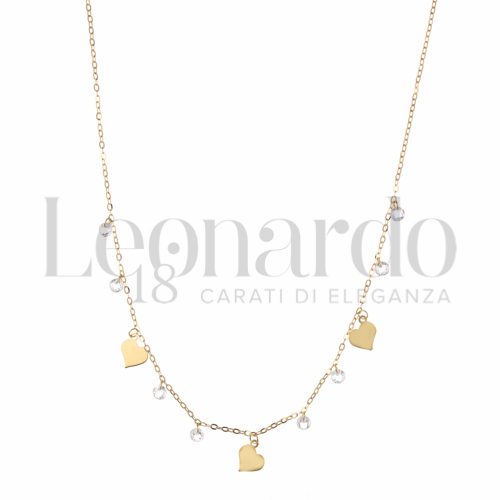 Forma o finitura Cuore con Swarovski in Oro Giallo da 1,8gr.