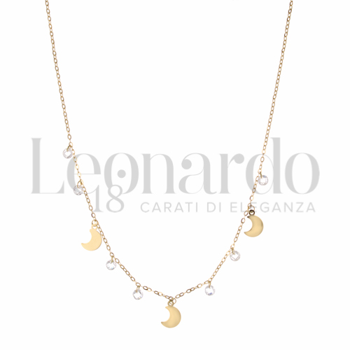 Forma o finitura Luna con Swarovski in Oro Giallo da 1,8gr.