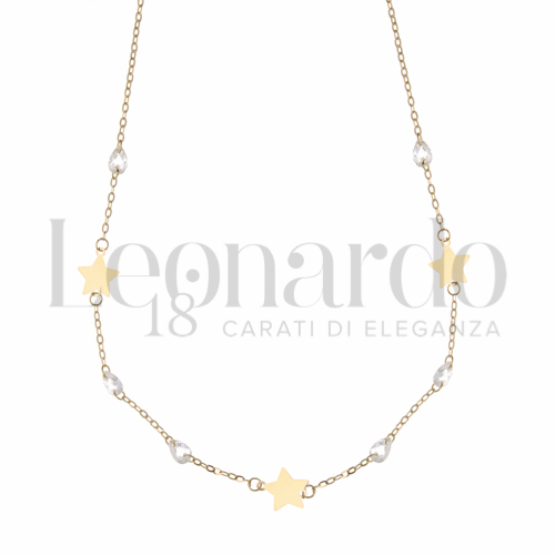Forma o finitura Stella con Swarovski in Oro Giallo da 1,8gr.