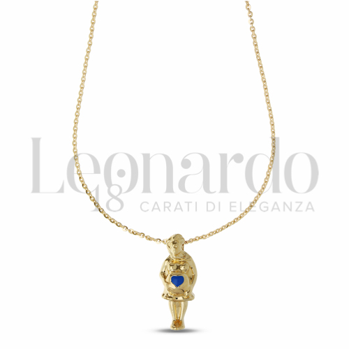 Forma o finitura Lucida con Smalto blu in Oro Giallo da 3,9gr.