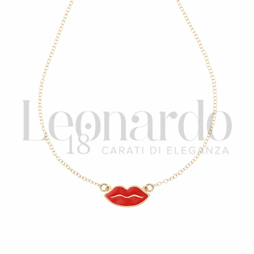 Forma o finitura Lucida con Smalto rosso in Oro Giallo da 2gr.