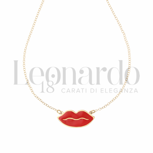 Forma o finitura Lucida con Smalto rosso in Oro Giallo da 2,3gr.