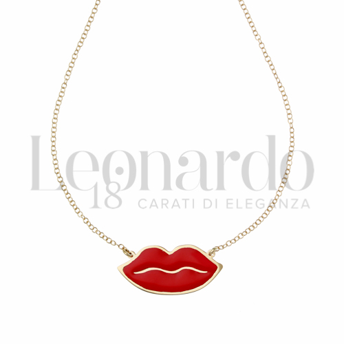 Forma o finitura Lucida con Smalto rosso in Oro Giallo da 2,8gr.