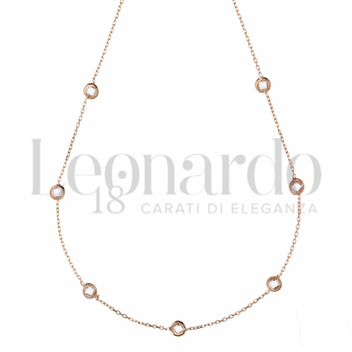 con Pietra Bianca in Oro Rosa da 2,1gr.