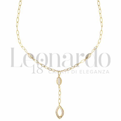 Forma o finitura Ovale con Pavè intero di resina e zirconi in Oro Giallo da 2,5gr.