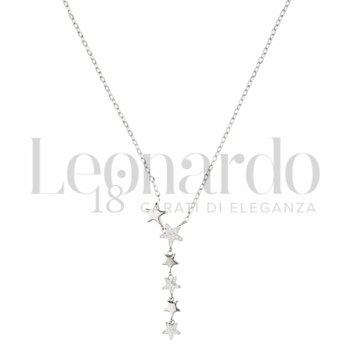 Forma o finitura Stella con Resina e zirconi alternati in Oro Bianco da 1,8gr.