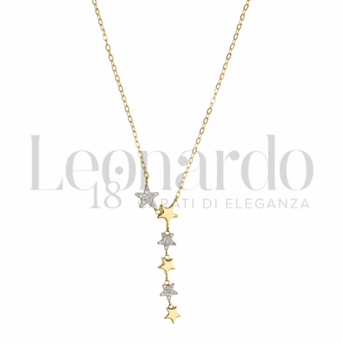 Forma o finitura Stella con Resina e zirconi alternati in Oro Giallo da 1,8gr.