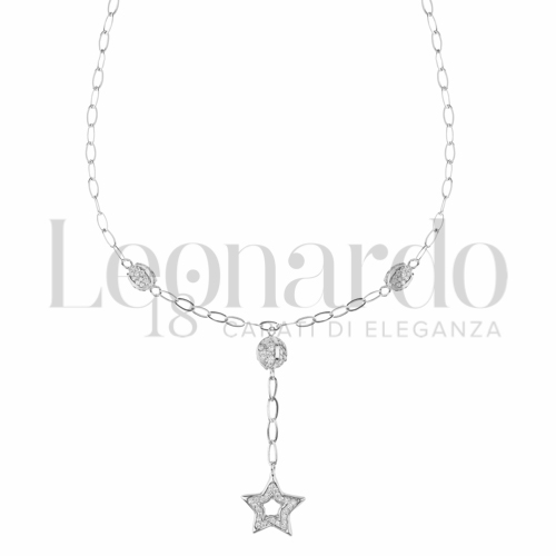 Forma o finitura Stella con Resina e zirconi in Oro Bianco da 2,5gr.