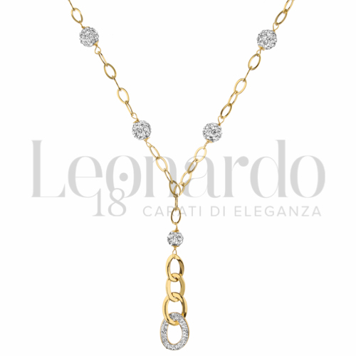 con Resina e zirconi in Oro Giallo da 2,8gr.