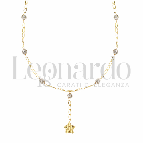 Forma o finitura Stella con Resina e zirconi in Oro Giallo da 2,2gr.
