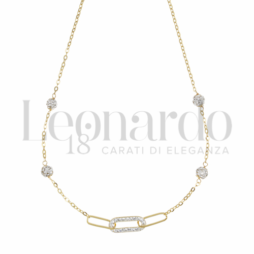 con Resina e zirconi in Oro Giallo da 1,8gr.