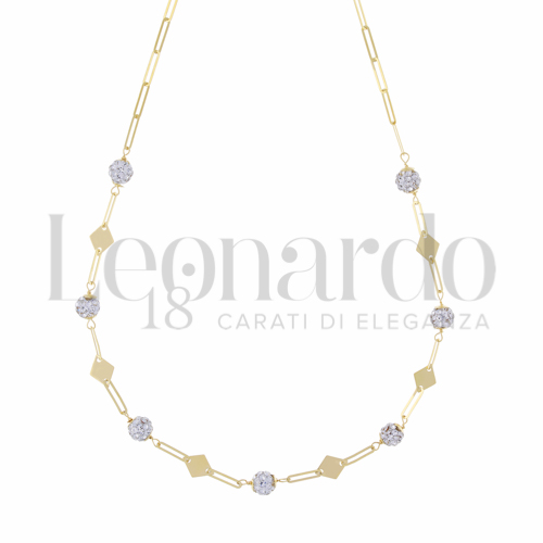 Forma o finitura Rombo con Resina e zirconi in Oro Giallo da 2,2gr.