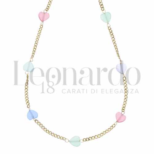 con Pietre Rosse, Blu e Verdi in Oro Giallo da 2,6gr.