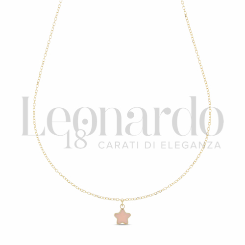 Forma o finitura Stella con Pasta di Corallo Rosa in Oro Giallo da 0,9gr.